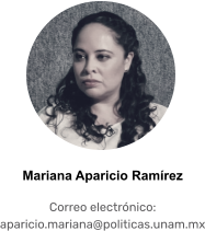 Mariana Aparicio Ramírez  Correo electrónico: aparicio.mariana@politicas.unam.mx