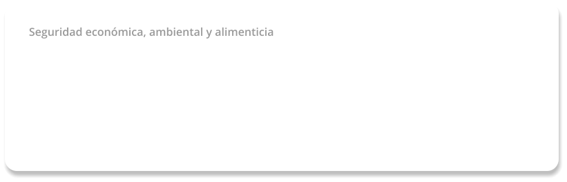 Seguridad económica, ambiental y alimenticia    