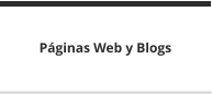 Páginas Web y Blogs
